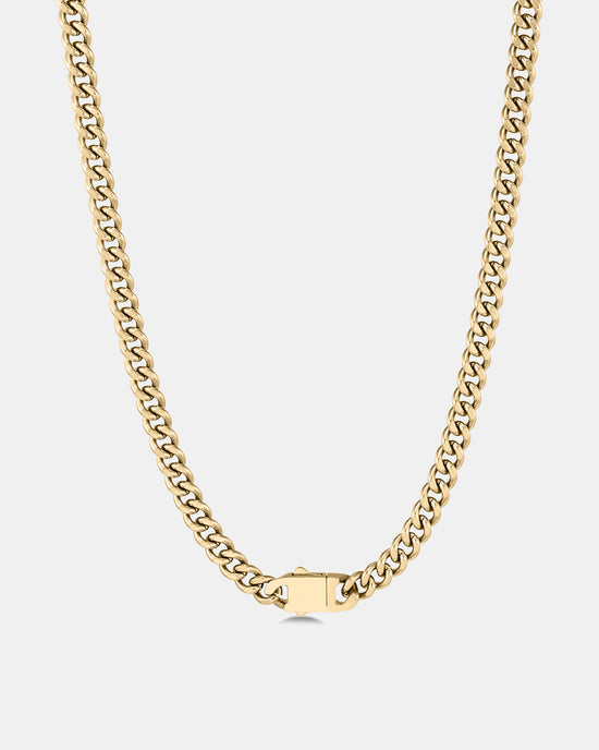 Locked Cuban Chain Necklace